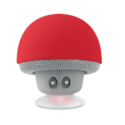 Głośnik Bluetooth z przyssawką Mushroom - czerwony